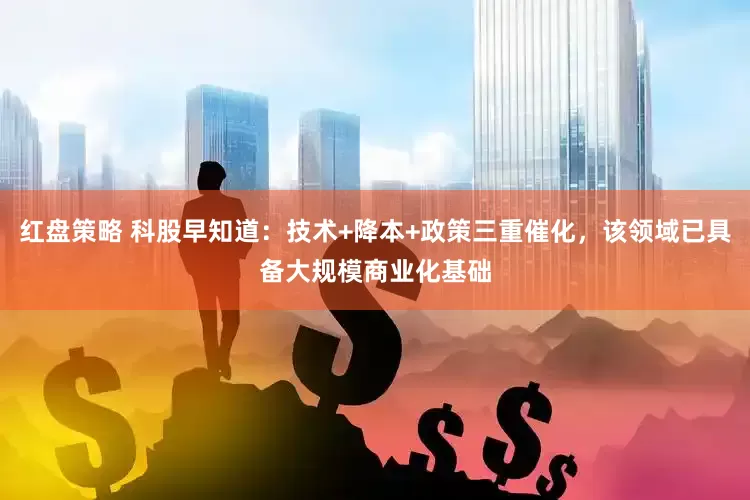 红盘策略 科股早知道：技术+降本+政策三重催化，该领域已具备大规模商业化基础